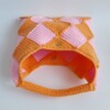 Gehaakte checker handtas 'Light pink & orange'