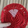 Gehaakte hartjes macrame onderzetter