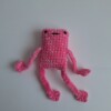 Gehaakte kikker 'roze kikker'