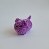Gehaakte knuffel 'Purple cat'