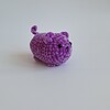 Gehaakte knuffel 'Purple cat'