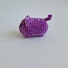 Gehaakte knuffel 'Purple cat'