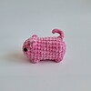 Gehaakte knuffel 'Kleine roze kat'