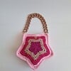 Gehaakte tas 'Pink star'