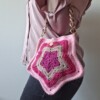 Gehaakte tas 'Pink star'