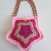 Gehaakte tas 'Pink star'