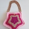 Gehaakte tas 'Pink star'