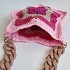 Gehaakte tas 'Pink star'
