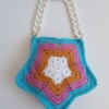 Gehaakte tas 'Turquoise star'