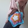Gehaakte tas 'Turquoise star'