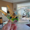 Geluksvogel van gerecycled glas maat L