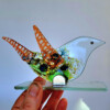 Geluksvogel van gerecycled glas maat L