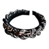 Gevlochten Haarband Wit Zwart
