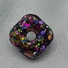 Handgemaakt epoxy oorstekers 'ruit' - glittermix