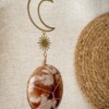 Handgemaakte bloemagaat hanger: edelsteen decoratie voor groei, zelfvertrouwen en positieve energie