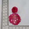 Handgemaakte epoxy oorbellen 'schulp' - roze