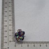 Handgemaakte epoxy oorstekers 'bloem facet' - glittermix