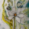 Handgemaakte glas-in-lood margriet