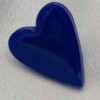 Handgemaakte oorstekers 'hart groot' - blauw