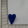 Handgemaakte oorstekers 'hart groot' - blauw