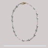 Ketting met Zoetwaterparels en multi colour kraaltjes
