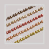 Ketting met glasparels en schakels