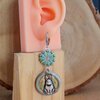 Konijnen oorbellen van keramiek en kralen, Sieraden voor het Voorjaar en Pasen