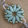Konijnen oorbellen van keramiek en kralen, Sieraden voor het Voorjaar en Pasen