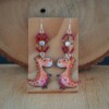 Koningsdag oorbellen met oranje emaille draken en sterling zilver
