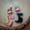 Koningsdag oorbellen met oranje emaille draken en sterling zilver
