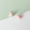 Pastel roze hartjes oorbellen