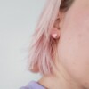 Pastel roze hartjes oorbellen