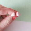 Pastel roze hartjes oorbellen