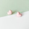 Pastel roze hartjes oorbellen