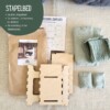 Poppenhuis Stapelbed - Poppenhuismeubel stapelbed met 2 matrassen, slaapzakken en kussens