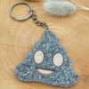 Resin sleutelhanger Emoji ´druzy´