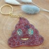 Resin sleutelhanger Emoji ´druzy´