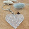 Resin sleutelhanger Hartje ´druzy´