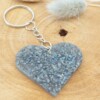 Resin sleutelhanger Hartje ´druzy´