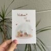 Set van babykaartjes met konijntjes - A6 formaat, inclusief envelop