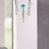 Set van drie mooi gekleurde Jellyfish luchtplantjes, gemaakt van Epoxy en Spaans mos