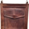 Stoere cognac kleurige schoudertas gemaakt van vintage leren herenjas