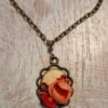 Unieke halsketting met bloemen in polymeerklei