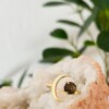 Verstelbare Ring met Labradoriet en Maan – 925 Zilver met 18 Karaat Verguld