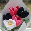 gehaakte tulpen boeket.