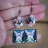 konijn oorbellen met gemixte edelstenen, Sieraden voor het Voorjaar en Pasen