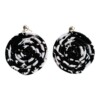 Swirl Oorbellen wit/zwart