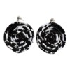 Swirl Oorbellen wit/zwart