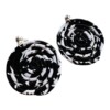 Swirl Oorbellen wit/zwart