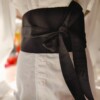 zwarte textile riem, brede zwarte taille korset